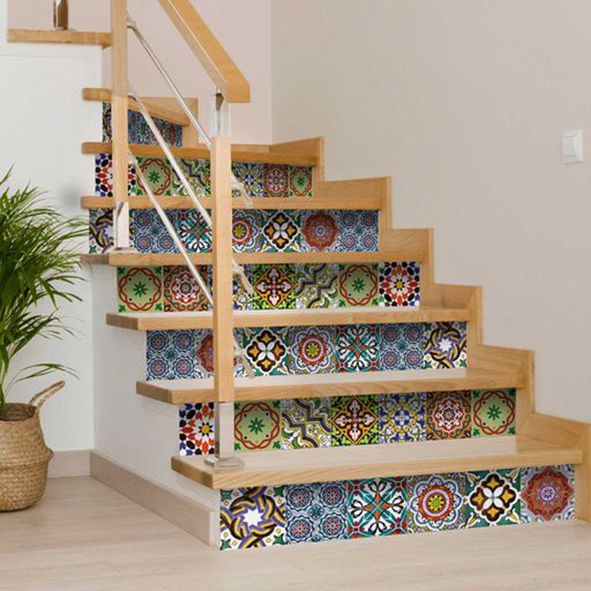 7" X 7" Mediterranean Mash Mosaic Peel and Stick Tiles - Homeroots