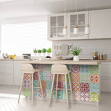 5" X 5" Muted Brights Mosaic Peel and Stick Removable Tiles - Homeroots - Flyclothing LLC