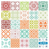 7" X 7" Muted Brights Mosaic Peel and Stick Removable Tiles - Homeroots