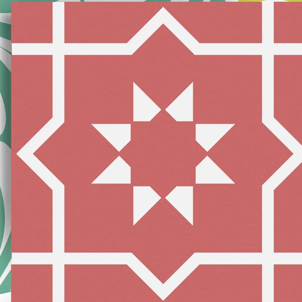 8" X 8" Muted Brights Mosaic Peel and Stick Removable Tiles - Homeroots - Flyclothing LLC