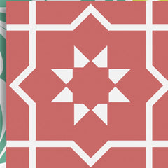 8" X 8" Muted Brights Mosaic Peel and Stick Removable Tiles