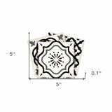 5" X 5" Black and White Multi Peel and Stick Removable Tiles - Homeroots - Flyclothing LLC