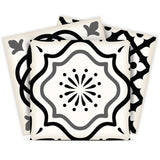 6" X 6" Black and White Multi Peel and Stick Removable Tiles - Homeroots - Flyclothing LLC