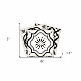 6" X 6" Black and White Multi Peel and Stick Removable Tiles - Homeroots - Flyclothing LLC