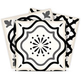 8" X 8" Black and White Multi Peel and Stick Removable Tiles - Homeroots - Flyclothing LLC