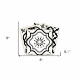 8" X 8" Black and White Multi Peel and Stick Removable Tiles - Homeroots - Flyclothing LLC