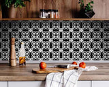 5" X 5" Black and White Stark Peel and Stick Removable Tiles - Homeroots - Flyclothing LLC