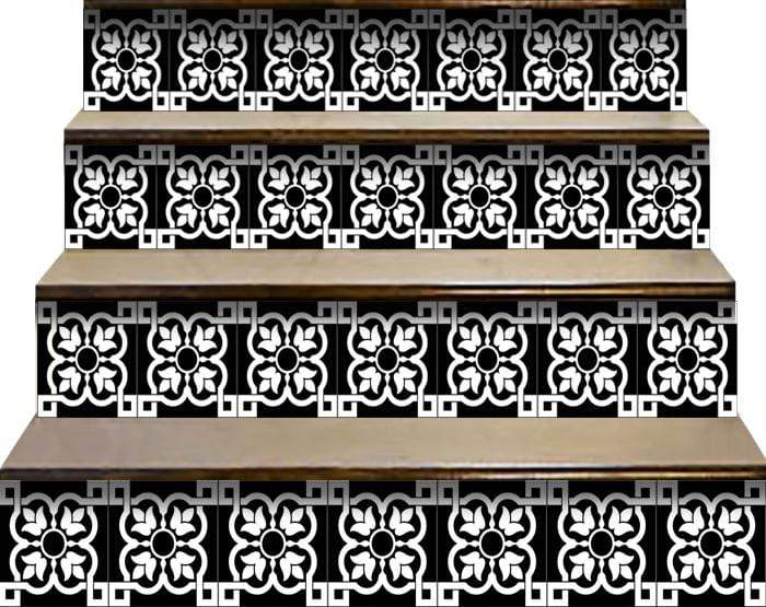 6" X 6" Black and White Stark Peel and Stick Removable Tiles - Homeroots - Flyclothing LLC