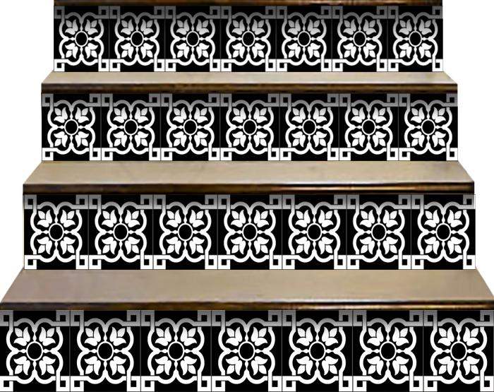 8" X 8" Black and White Stark Peel and Stick Removable Tiles - Homeroots - Flyclothing LLC