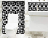 8" X 8" Black and White Stark Peel and Stick Removable Tiles - Homeroots - Flyclothing LLC