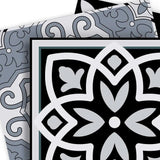 4" X 4" Black White and Gray Mosaic Peel and Stick Tiles - Homeroots