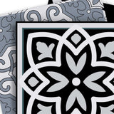 5" X 5" Black White and Gray Mosaic Peel and Stick Tiles - Homeroots