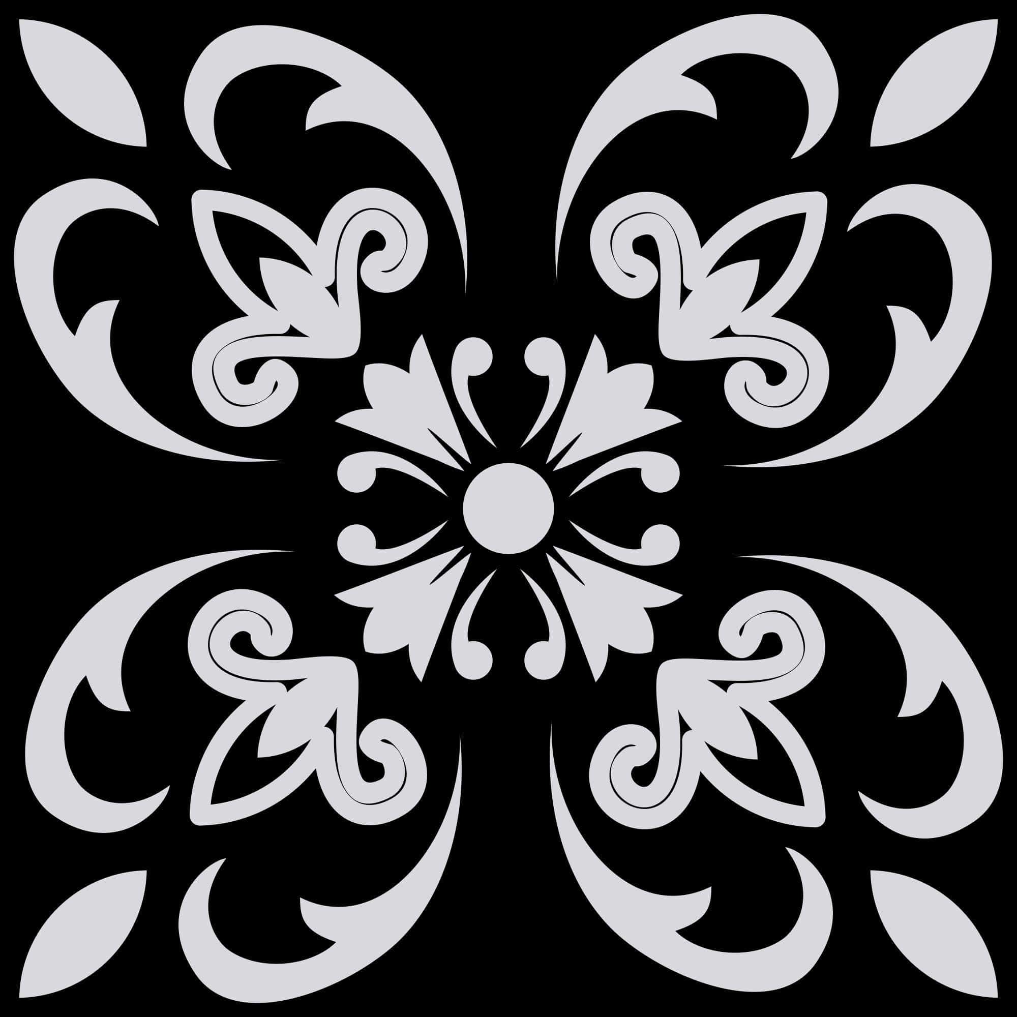 6" X 6" Black White and Gray Mosaic Peel and Stick Tiles - Homeroots