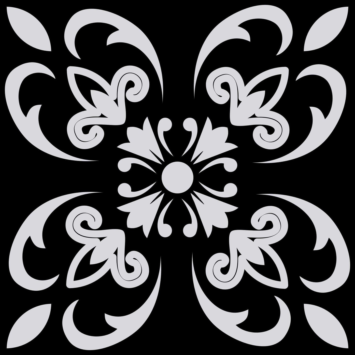 6" X 6" Black White and Gray Mosaic Peel and Stick Tiles - Homeroots - Flyclothing LLC