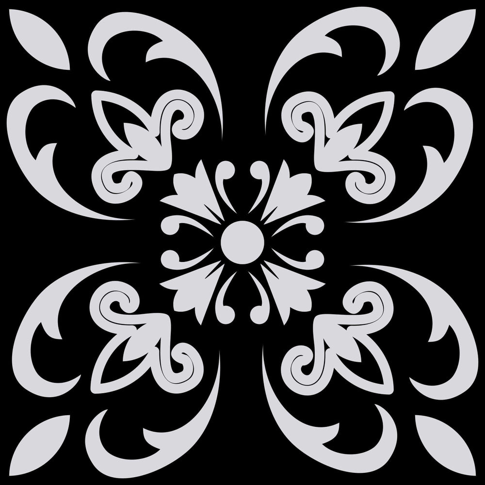 6" X 6" Black White and Gray Mosaic Peel and Stick Tiles - Homeroots - Flyclothing LLC