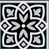 8" X 8" Black White and Gray Mosaic Peel and Stick Tiles - Homeroots