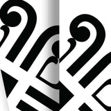 5" X 5" Black and White Daisy Peel and Stick Removable Tiles - Homeroots - Flyclothing LLC