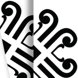 5" X 5" Black and White Daisy Peel and Stick Removable Tiles - Homeroots - Flyclothing LLC