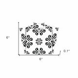 6" X 6" Black and White Daisy Peel and Stick Removable Tiles - Homeroots - Flyclothing LLC