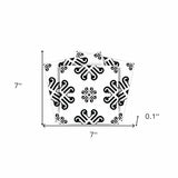 7" X 7" Black and White Daisy Peel and Stick Removable Tiles - Homeroots