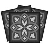 4" X 4" Gray and White Multi Peel and Stick Removable Tiles - Homeroots