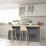 4" X 4" Gray and White Multi Peel and Stick Removable Tiles - Homeroots