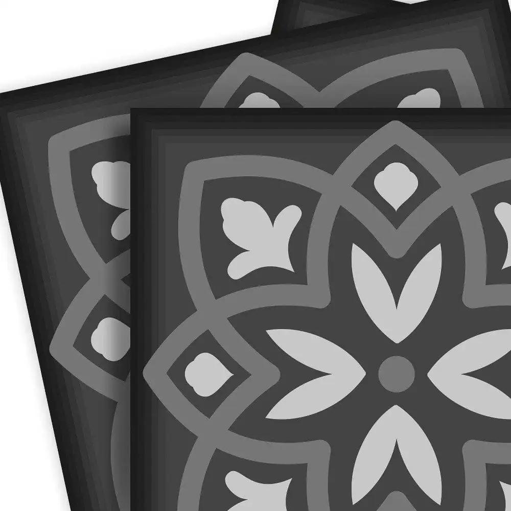 4" X 4" Gray and White Multi Peel and Stick Removable Tiles - Homeroots