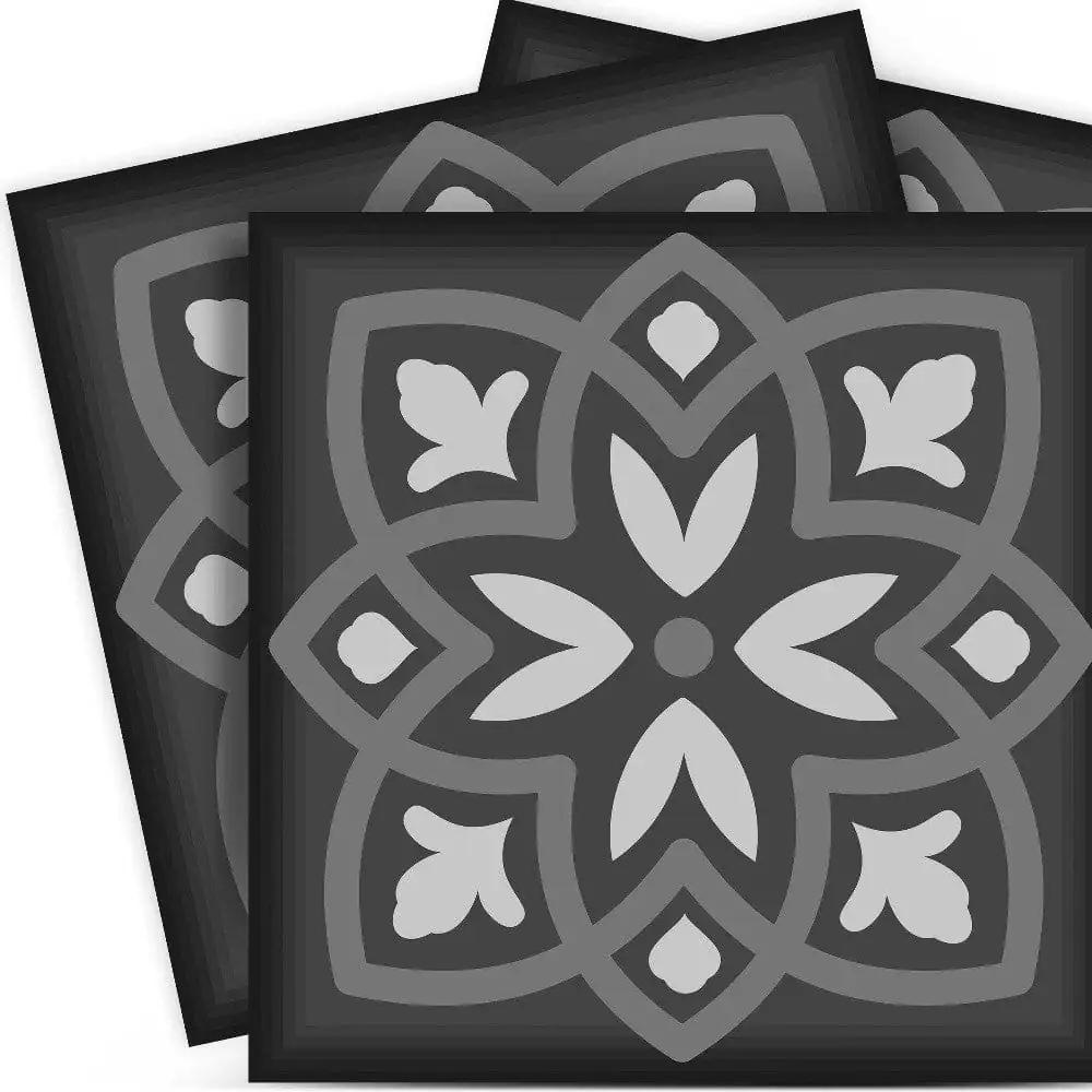 4" X 4" Gray and White Multi Peel and Stick Removable Tiles - Homeroots