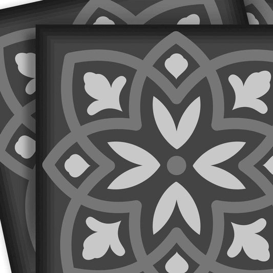 6" X 6" Gray and White Multi  Peel and Stick Removable Tiles - Homeroots
