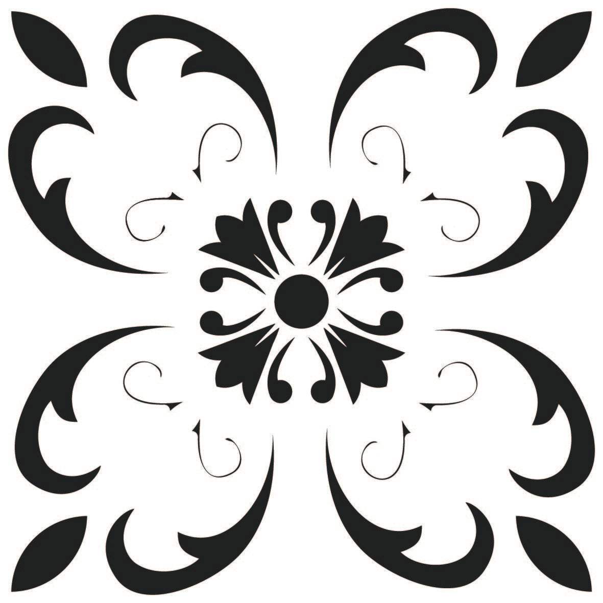 4" X 4" Black and White Delia Peel and Stick Removable Tiles - Homeroots - Flyclothing LLC