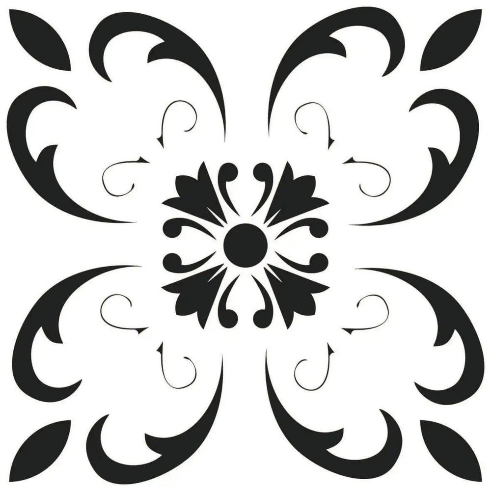4" X 4" Black and White Delia Peel and Stick Removable Tiles - Homeroots - Flyclothing LLC