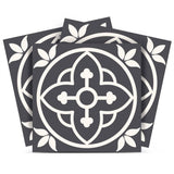 6" X 6" Tulipa Gray and White Peel and Stick Removable Tiles - Homeroots - Flyclothing LLC
