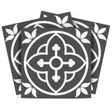 8" X 8" Tulipa Gray and White Peel and Stick Removable Tiles - Homeroots - Flyclothing LLC