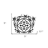 5" X 5" Black and White Peel and Stick Removable Tiles - Homeroots