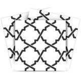 4" X 4" Black and White Prism Peel and Stick Removable Tiles - Homeroots