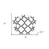 4" X 4" Black and White Prism Peel and Stick Removable Tiles - Homeroots - Flyclothing LLC