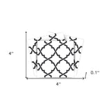 4" X 4" Black and White Prism Peel and Stick Removable Tiles - Homeroots