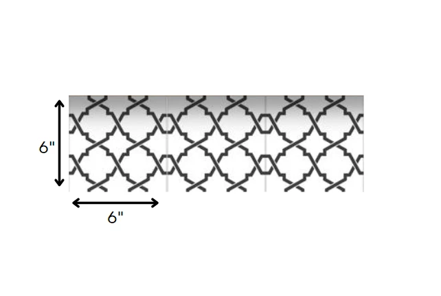 6" X 6" Black and White Prism Peel and Stick Removable Tiles - Homeroots