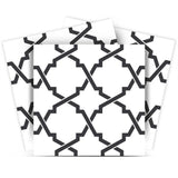 8" X 8" Black and White Prism Peel and Stick Removable Tiles - Homeroots - Flyclothing LLC