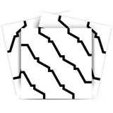 5" X 5" Black and White XL Prism Peel and Stick Removable Tiles - Homeroots - Flyclothing LLC