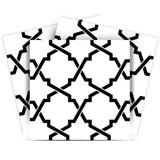5" X 5" Black and White Quatrefoil Peel and Stick Tiles - Homeroots - Flyclothing LLC