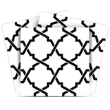 8" X 8" Black and White Quatrefoil Peel and Stick Tiles - Homeroots