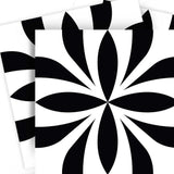 4" X 4" Black and White Colla Peel and Stick Removable Tiles - Homeroots - Flyclothing LLC