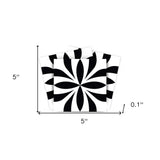 5" X 5" Black and White Colla Peel and Stick Removable Tiles - Homeroots - Flyclothing LLC