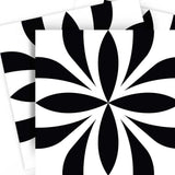 5" X 5" Black and White Colla Peel and Stick Removable Tiles - Homeroots - Flyclothing LLC