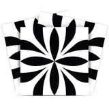 5" X 5" Black and White Colla Peel and Stick Removable Tiles - Homeroots - Flyclothing LLC