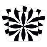 6" X 6" Black and White Colla Peel and Stick Removable Tiles - Homeroots - Flyclothing LLC