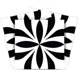 7" X 7" Black and White Colla Peel and Stick Removable Tiles - Homeroots