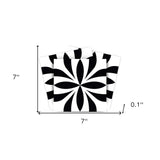 7" X 7" Black and White Colla Peel and Stick Removable Tiles - Homeroots