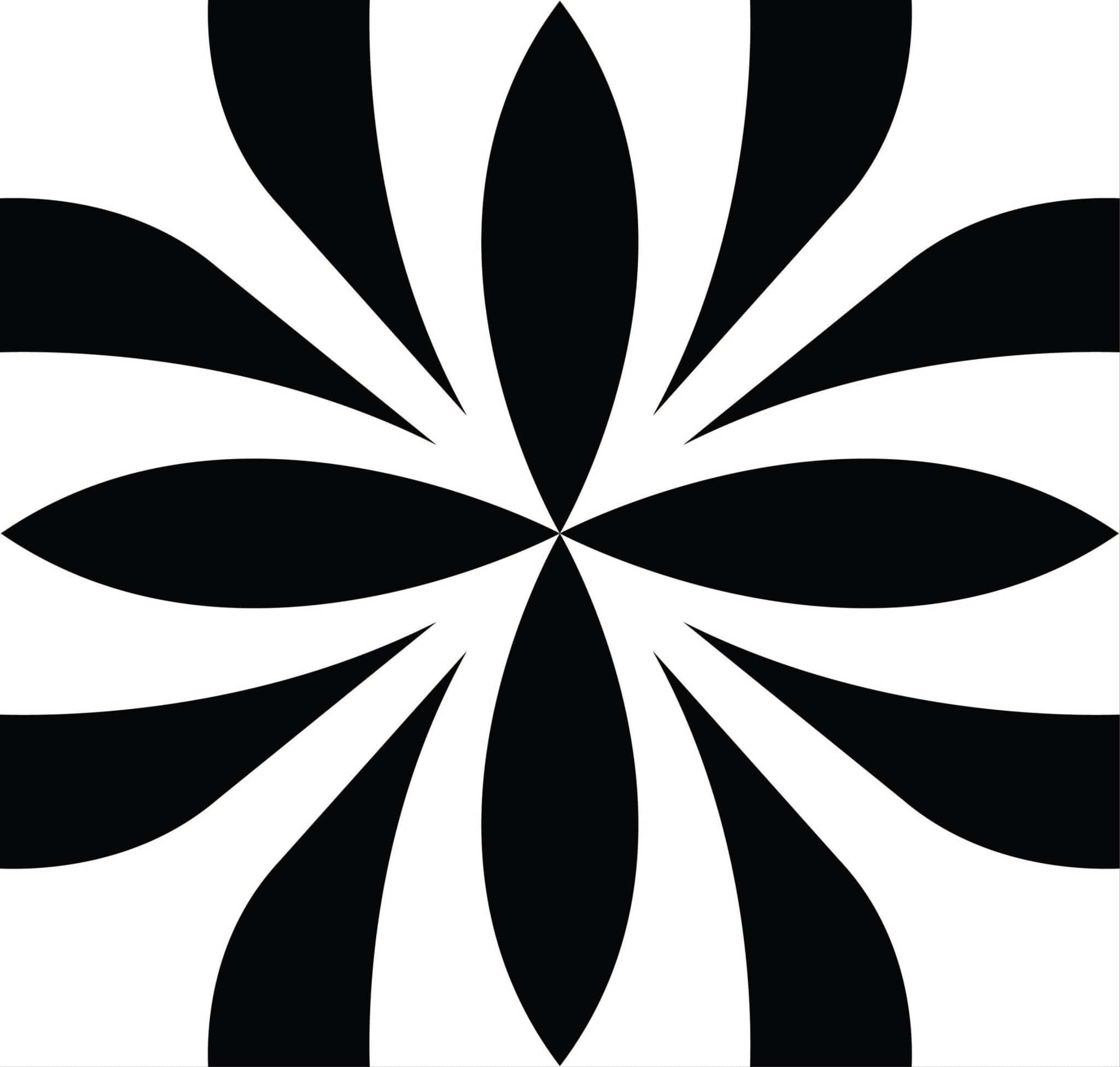 8" X 8" Black and White Colla Peel and Stick Removable Tiles - Homeroots - Flyclothing LLC